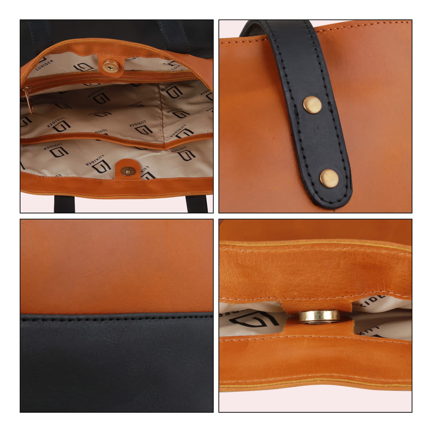 Black & Brown Tote Bag